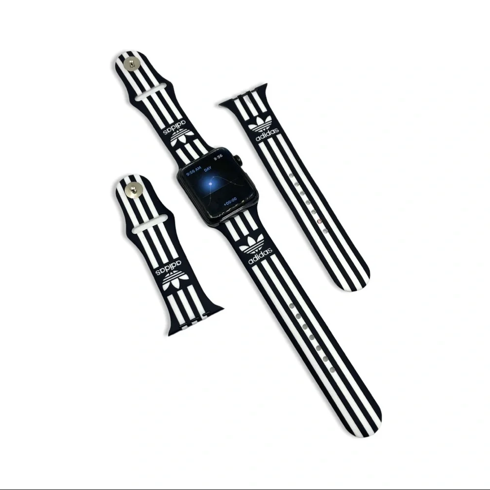 Watchband for Apple Watch In Sports Lover Design in Striped Black